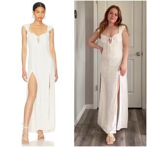 LPA Gabriella Eyelet White Maxi Sundress Dress Small